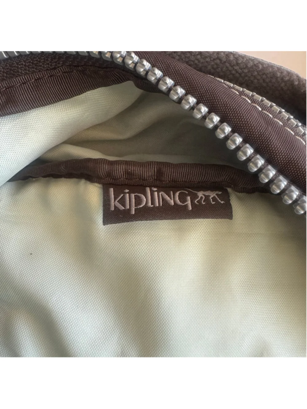 Kipling Brown Nylon Multi Pocket Backpack Travel 15” Laptop Bag